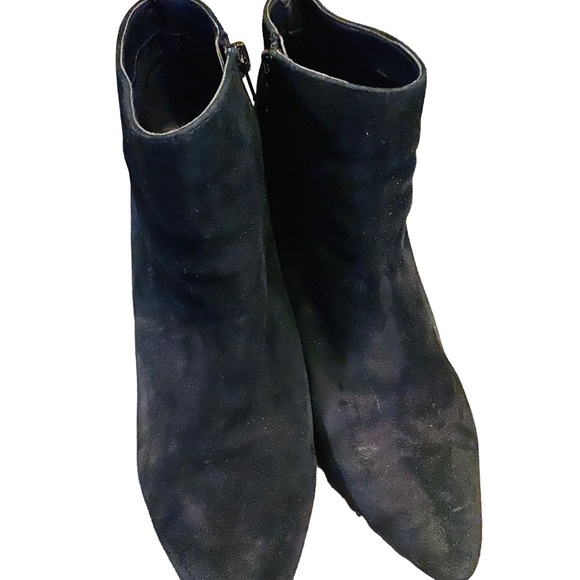 Steve Madden Simmer Suede Black Heeled Booties - Picture 5 of 9